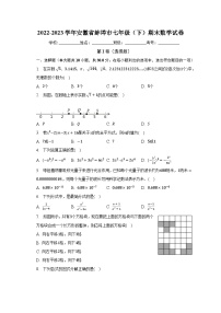 2022-2023学年安徽省蚌埠市七年级（下）期末数学试卷（含解析）