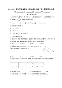 2022-2023学年河南省商丘市柘城县八年级（下）期末数学试卷（含解析）