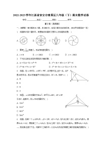 2022-2023学年江西省吉安市青原区八年级（下）期末数学试卷（含解析）
