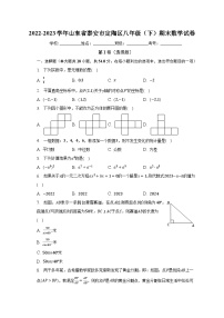 2022-2023学年山东省泰安市定陶区八年级（下）期末数学试卷（含解析）