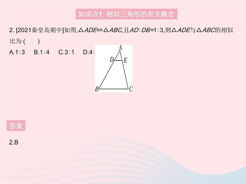 2023九年级数学上册第25章图形的相似25.3相似三角形上课课件新版冀教版第4页