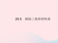 初中数学冀教版九年级上册25.5 相似三角形的性质授课课件ppt