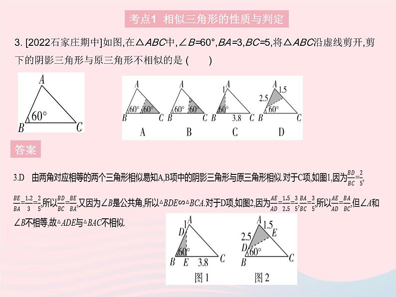 2023九年级数学上册第25章图形的相似热门考点集训上课课件新版冀教版05