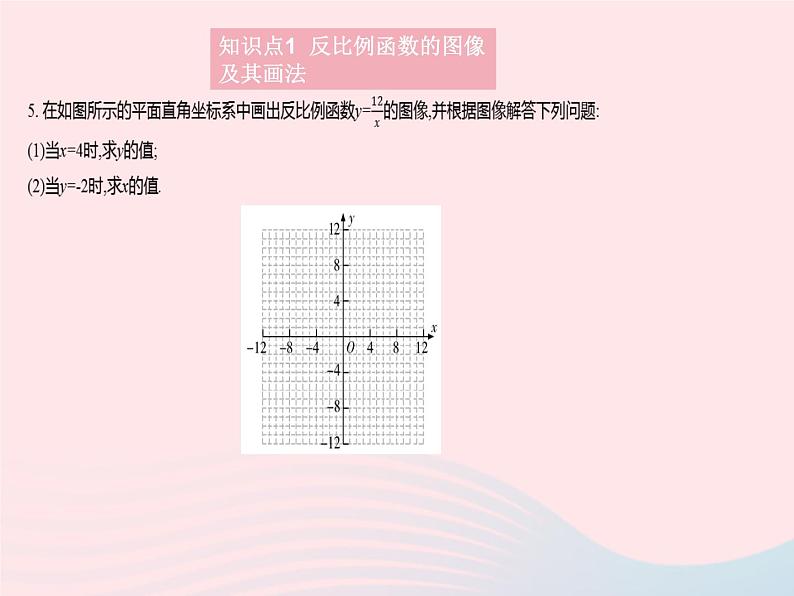 2023九年级数学上册第27章反比例函数27.2反比例函数的图像和性质课时1反比例函数的图像上课课件新版冀教版07