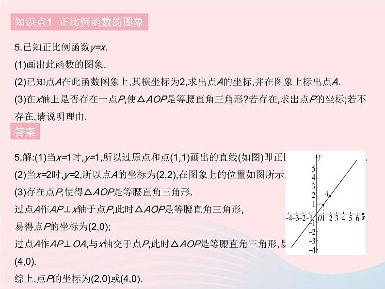 2023八年级数学下册第十九章一次函数19.2一次函数课时2正比例函数的图象和性质作业课件新版新人教版第7页