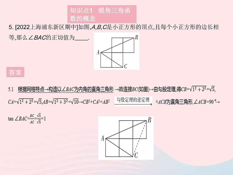 2023九年级数学上册第24章解直角三角形24.3锐角三角函数课时1锐角三角函数作业课件新版华东师大版07