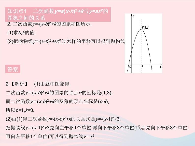 2023九年级数学下册第26章二次函数26.2二次函数的图象与性质课时4二次函数y=a(x_h)2 k的图象与性质作业课件新版华东师大版第4页