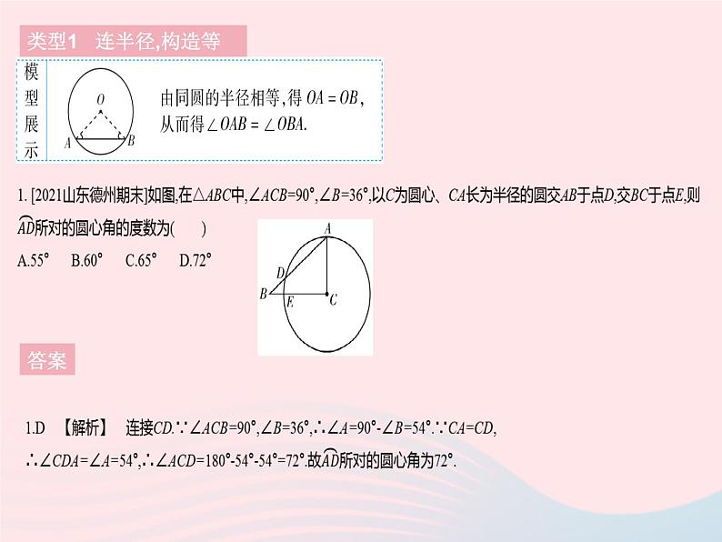 2023九年级数学下册第27章圆专项1圆中常做的辅助线作业课件新版华东师大版03