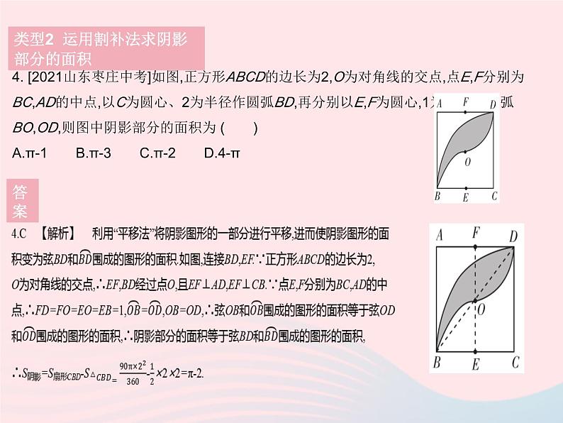 2023九年级数学下册第27章圆专项3求圆中阴影部分面积的常用方法作业课件新版华东师大版06