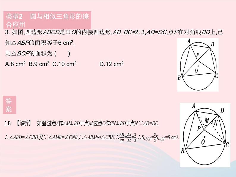 2023九年级数学下册第27章圆专项4圆与其他知识的综合运用作业课件新版华东师大版05