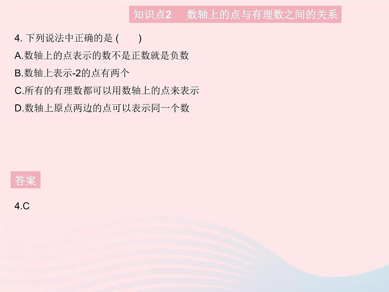 2023七年级数学上册第2章有理数2.2数轴课时1数轴教学课件新版华东师大版06