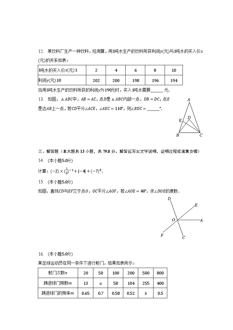 2022-2023学年陕西省咸阳市秦都区七年级（下）期末数学试卷（含解析）03