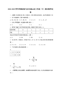 2022-2023学年河南省驻马店市确山县八年级（下）期末数学试卷（含解析）