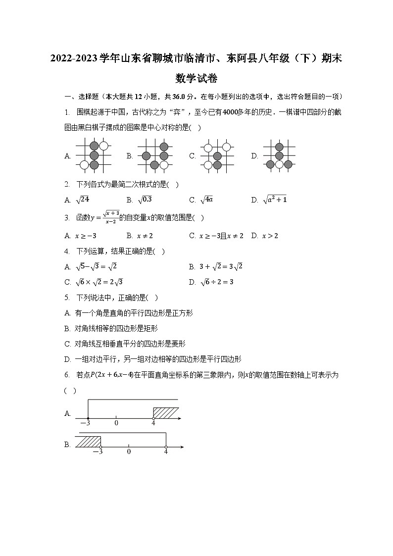 2022-2023学年山东省聊城市临清市、东阿县八年级（下）期末数学试卷（含解析）第1页