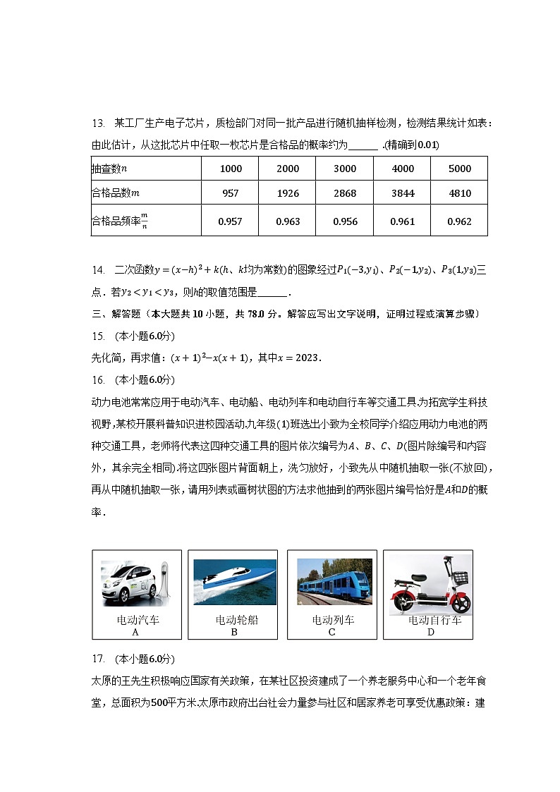 2023年吉林省长春108中中考数学四模试卷（含解析）第3页
