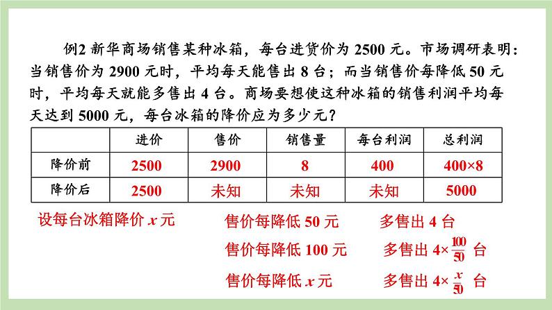 北师大数学九上 6 应用一元二次方程 第2课时 利用一元二次方程解决经济问题 课件PPT+教案04