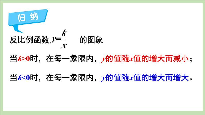 北师大数学九上 2 反比例函数的图象与性质 第2课时 反比例函数的性质 课件PPT+教案07