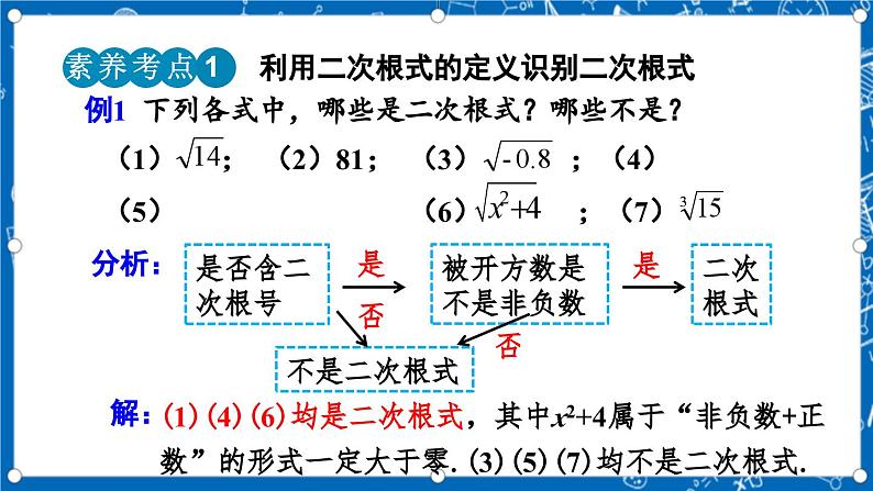 北师大版数学八年级上册2.7《 二次根式（第1课时）》课件06