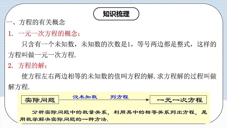 人教版初中数学七年级上册 第3章 一元一次方程 章节复习 课件+达标检测（含教师+学生版）04