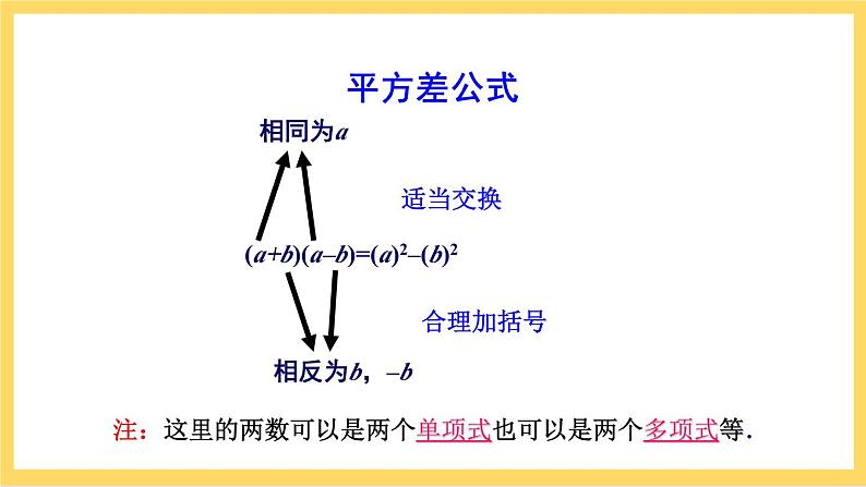 人教版数学八年级上册14.2.1《 平方差公式 》课件+教案+练习08