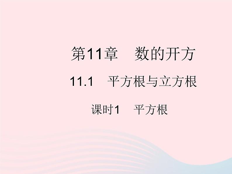 2023八年级数学上册第11章数的开方11.1平方根与立方根课时1平方根作业课件新版华东师大版01