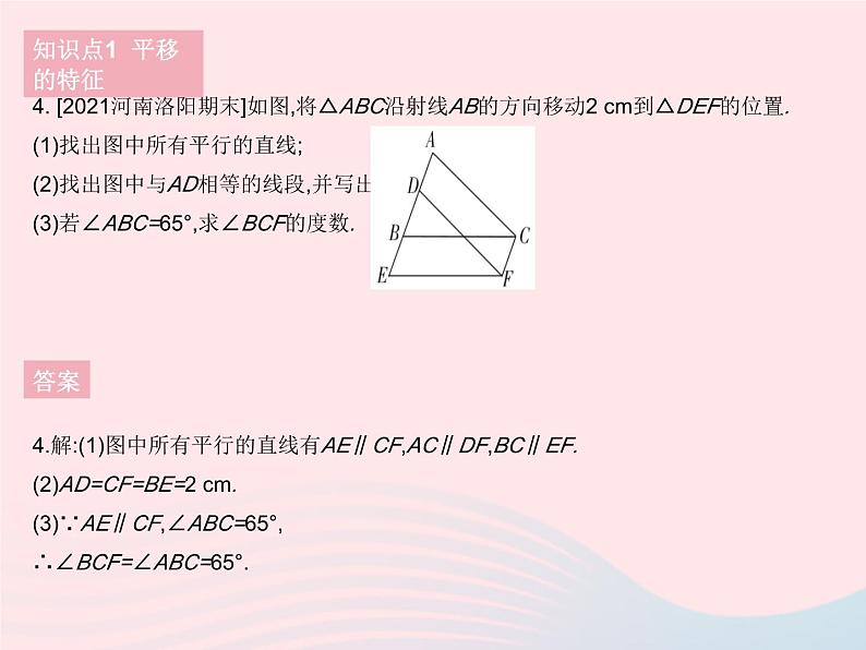 2023七年级数学下册第10章轴对称平移与旋转10.2平移课时2平移的特征作业课件新版华东师大版06