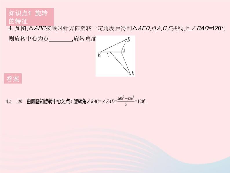 2023七年级数学下册第10章轴对称平移与旋转10.3旋转课时2旋转的特征作业课件新版华东师大版06