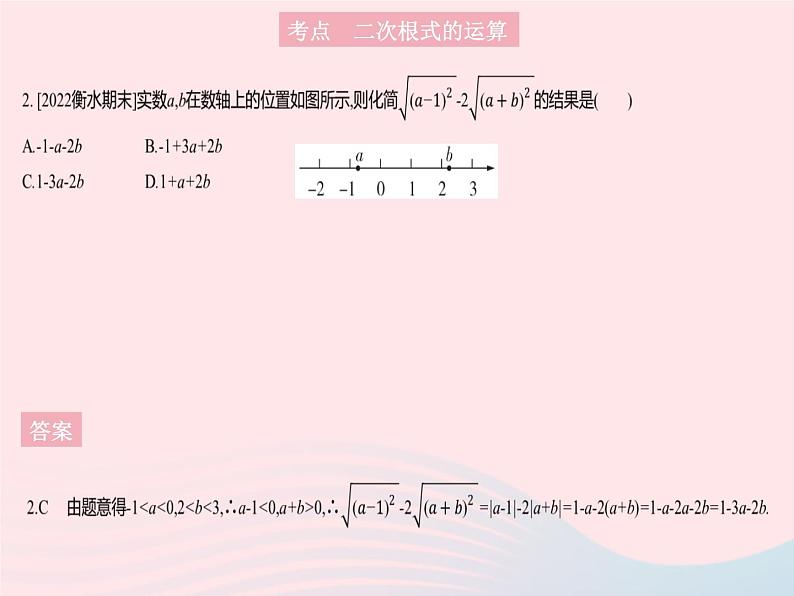 2023八年级数学上册第十五章二次根式热门考点集训作业课件新版冀教版04