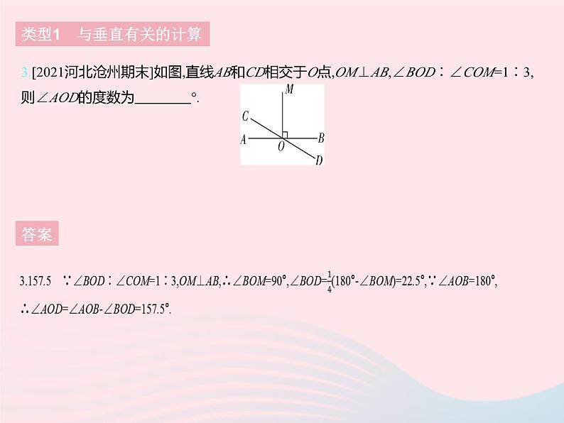 2023七年级数学下册第七章相交线与平行线专项1与垂直平行线有关的角的计算上课课件新版冀教版05