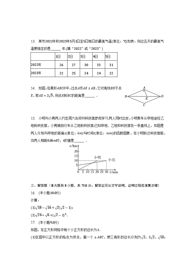河南省商丘市永城市2022-2023学年八年级下学期期末数学试卷（含答案）03
