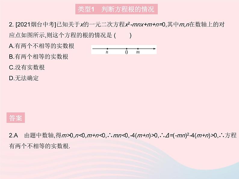 2023九年级数学上册第二十一章一元二次方程专项1根的判别式的四种常见考法作业课件新版新人教版第4页