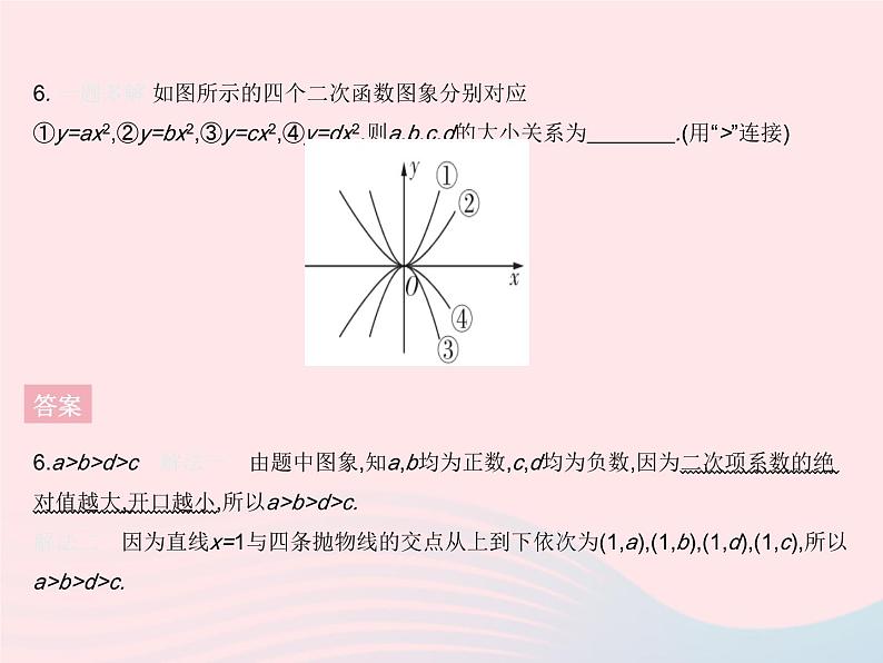 2023九年级数学上册第二十二章二次函数22.1二次函数的图象和性质课时2二次函数y=ax2的图象和性质作业课件新版新人教版08