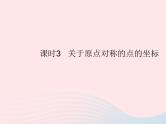 2023九年级数学上册第二十三章旋转23.2中心对称课时3关于原点对称的点的坐标作业课件新版新人教版