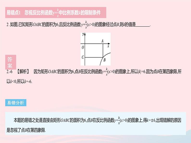 2023九年级数学下册第二十六章反比例函数易错疑难集训作业课件新版新人教版04