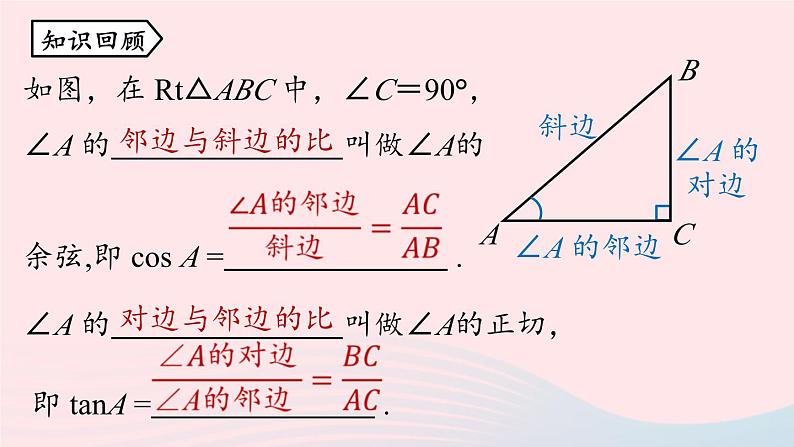 2023九年级数学下册第二十八章锐角三角函数28.1锐角三角函数课时3上课课件新版新人教版第2页