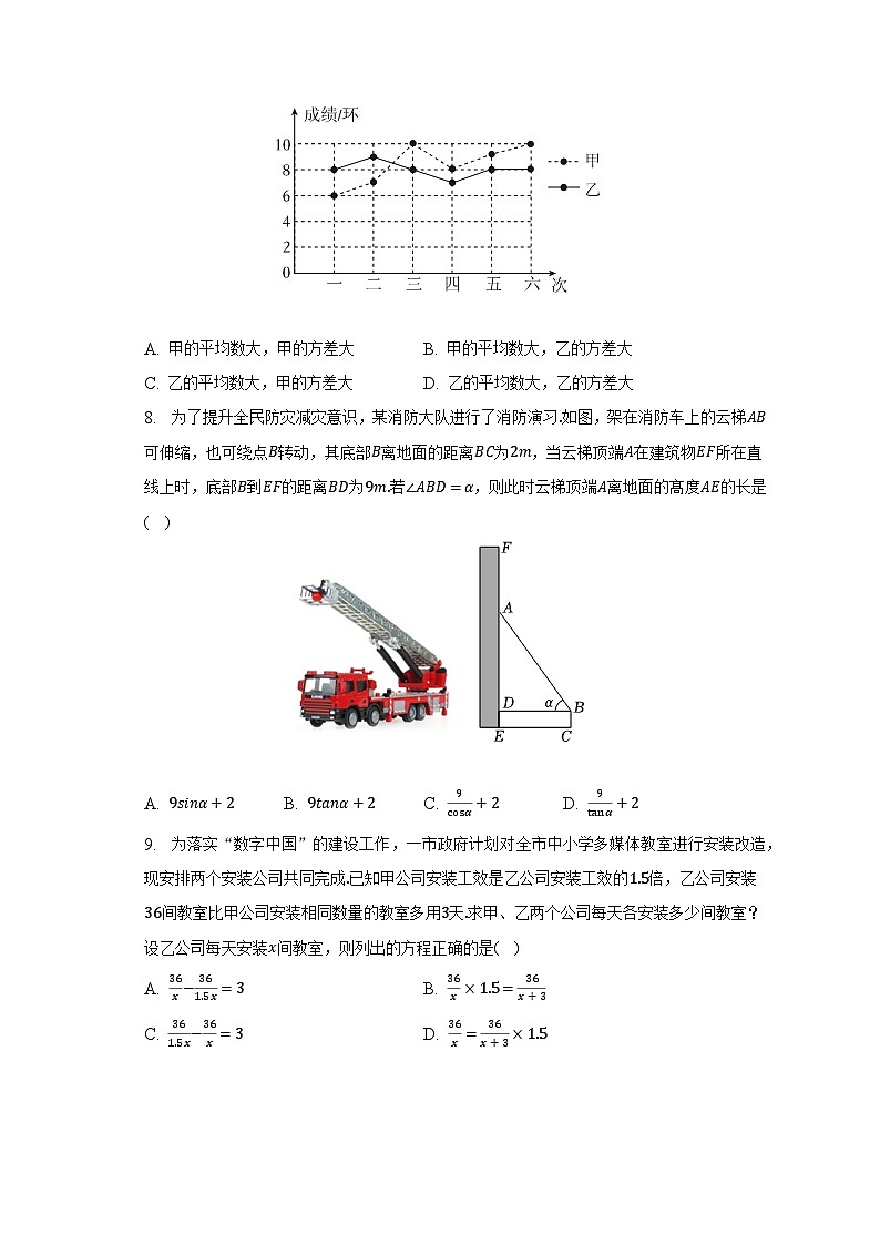 2023年福建省宁德市中考数学质检试卷（含解析）第2页