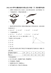 2022-2023学年安徽省宿州市砀山县七年级（下）期末数学试卷（含解析）