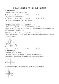 江西省抚州市临川区第六中学2022-2023学年八年级下学期月考数学试题(无答案)