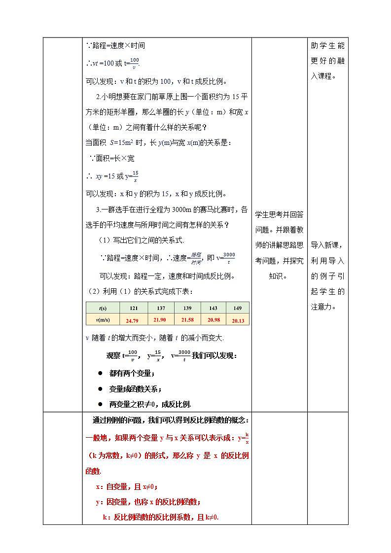 湘教版数学九年级上册  1.1 反比例函数(课件+教案+练习）02