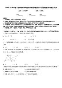 2022-2023学年上海市外国语大附属外国语学校数学七下期末复习检测模拟试题含答案