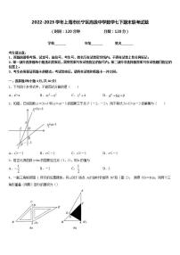 2022-2023学年上海市长宁区高级中学数学七下期末联考试题含答案