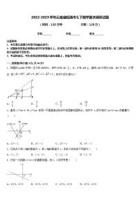 2022-2023学年云南省昭通市七下数学期末调研试题含答案