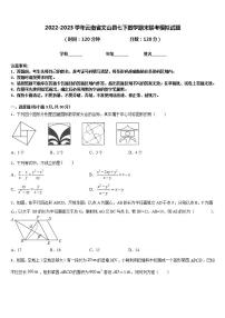 2022-2023学年云南省文山县七下数学期末联考模拟试题含答案