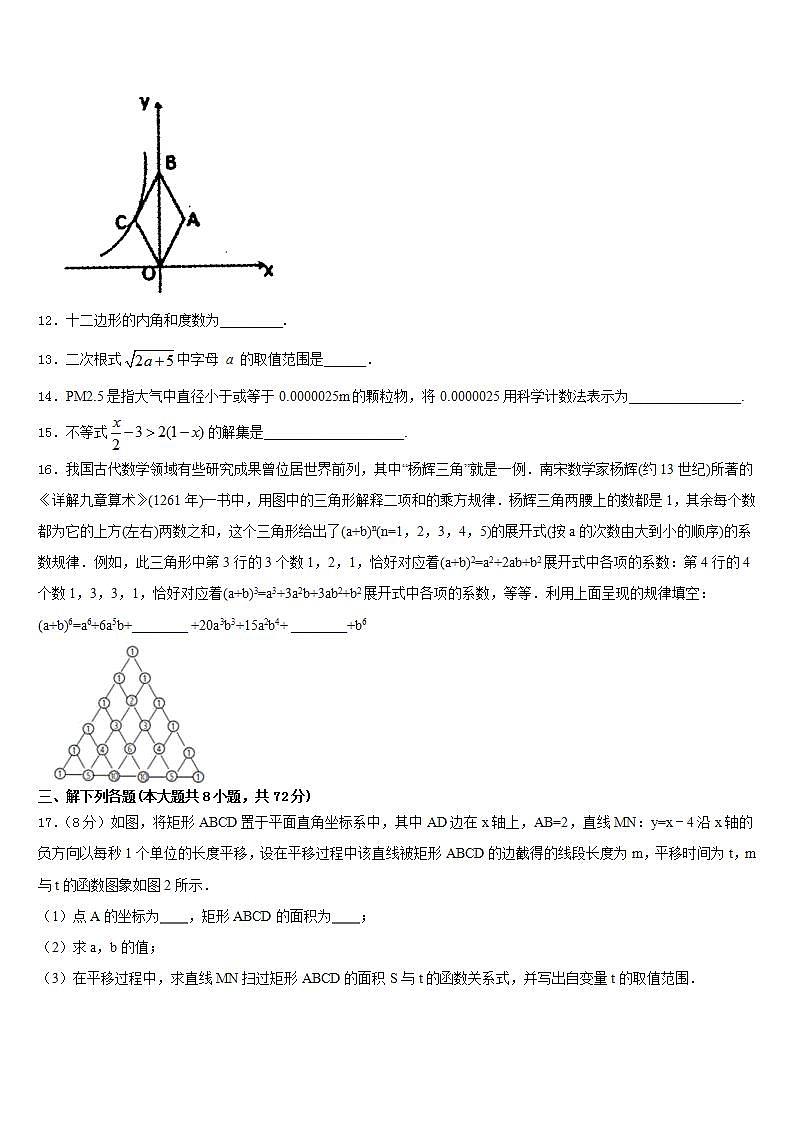2022-2023学年云南省昭通市昭阳区建飞中学数学七下期末复习检测模拟试题含答案03