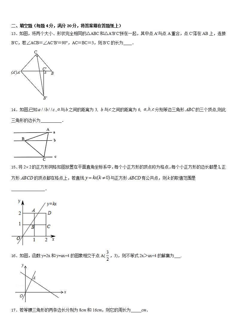 2022-2023学年上海市普陀区数学七下期末学业水平测试试题含答案第3页