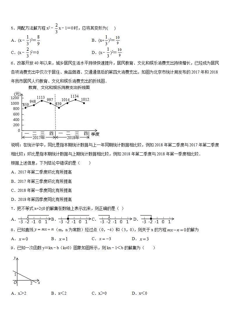 2022-2023学年内蒙古数学七下期末调研试题含答案第2页