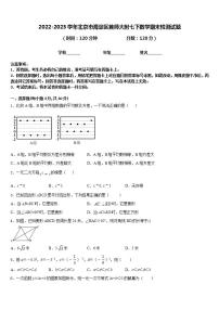 2022-2023学年北京市海淀区首师大附七下数学期末检测试题含答案