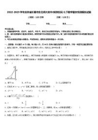 2022-2023学年吉林省长春市东北师大附中(明珠校区)七下数学期末检测模拟试题含答案