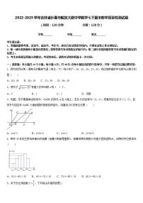 2022-2023学年吉林省长春市解放大路中学数学七下期末教学质量检测试题含答案