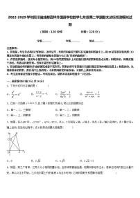 2022-2023学年四川省成都嘉祥外国语学校数学七年级第二学期期末达标检测模拟试题含答案